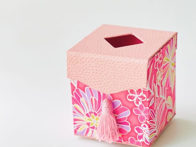 カルトナージュ　ティッシュボックス (3)